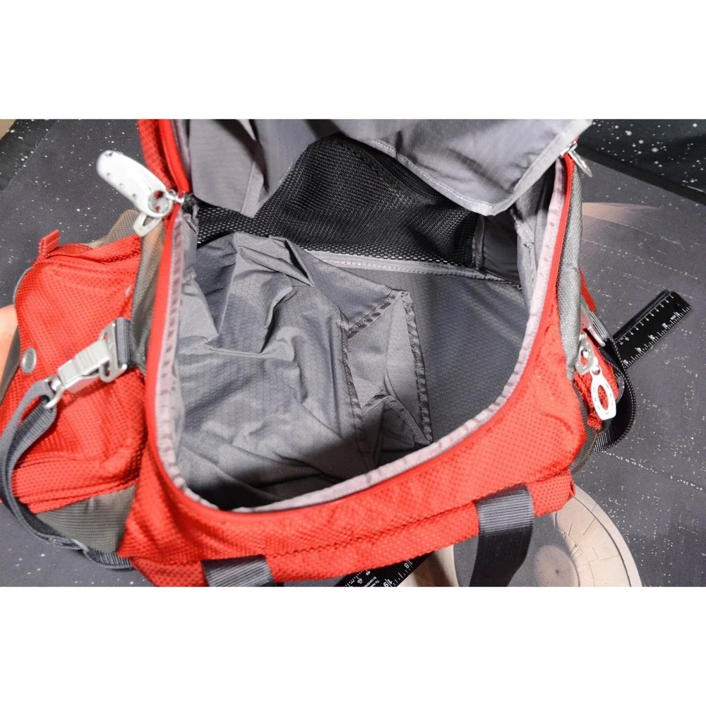 Tumi Red Nylon Duffel Bag Soft Carry On Travel Gym Adjustable Straps Men